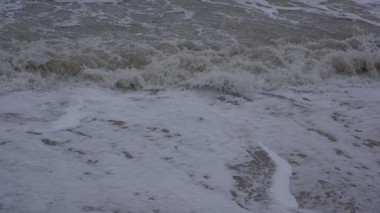 威海孙家疃葡萄滩冬季的海浪