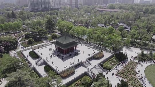 1西安城市印迹-兴庆宫公园12视频素材模板下载