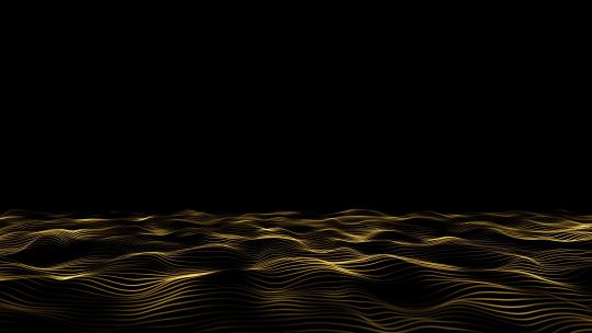 4K金色粒子波浪循环背景视频