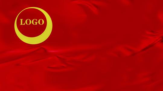 红色旗帜替换logo