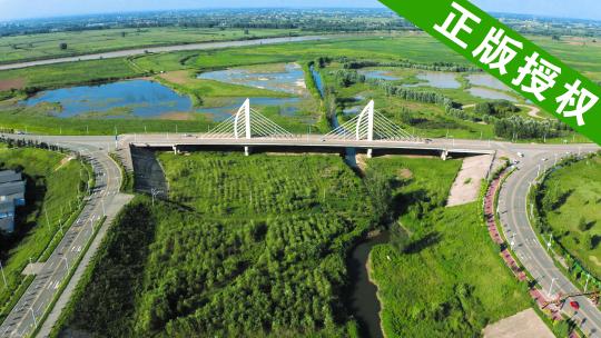 合集_渭南湭河口堤防交通桥4k航拍视频素材模板下载