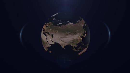 科技地球粒子数字蓝色背景片头片尾