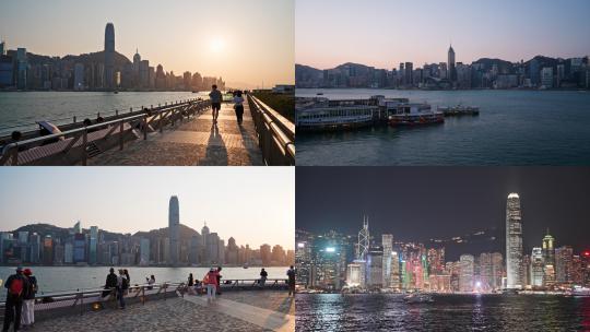4K合集-香港维多利亚港人文景观