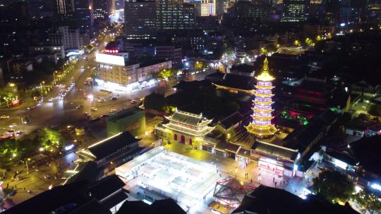 无锡南禅寺夜景-4k航拍