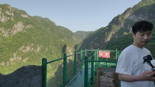 浙江温州楠溪江自然风景，龙湾潭