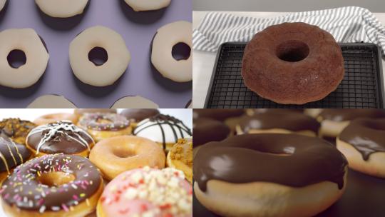【合集】巧克力甜甜圈 巧克力 甜甜圈视频素材模板下载