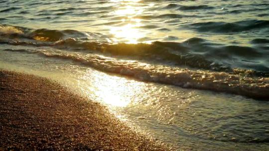 1893_阳光的反射和海滩上柔和的海浪
