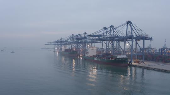 天津港港口视频素材模板下载