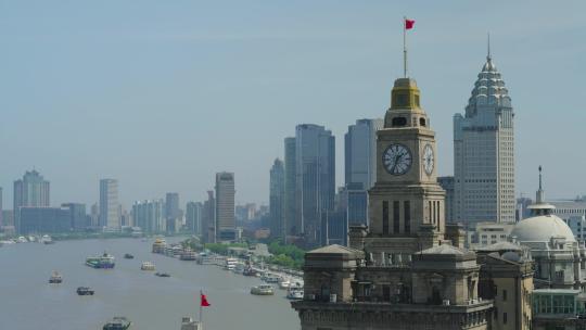 上海外滩钟楼视频素材模板下载