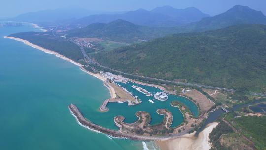 海南华润石梅湾国际游艇码头风景