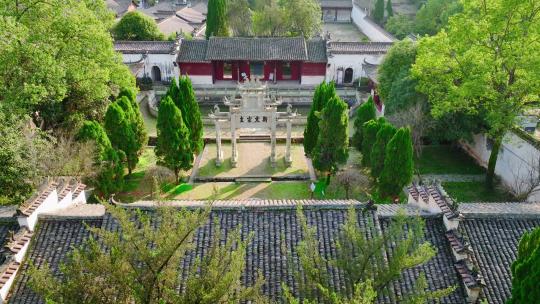 航拍上饶铅山鹅湖书院