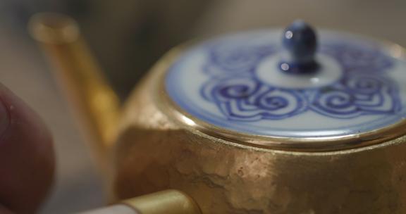 瓷器工匠锔桌面手艺工作台景德陶瓷修复文物
