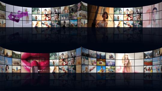 AE模版3D立体环绕照片墙大气/旋转照片展示高清AE视频素材下载