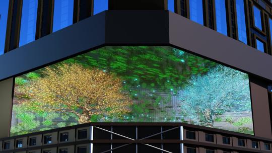 粒子树裸眼3d（可定制）视频素材模板下载