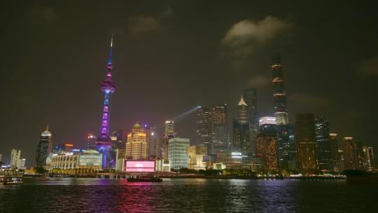 上海外滩夜景延时视频素材模板下载