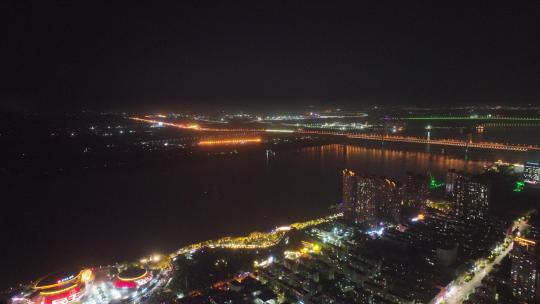 芜湖大镜湖夜景航拍