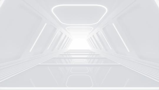 白色霓虹隧道动画