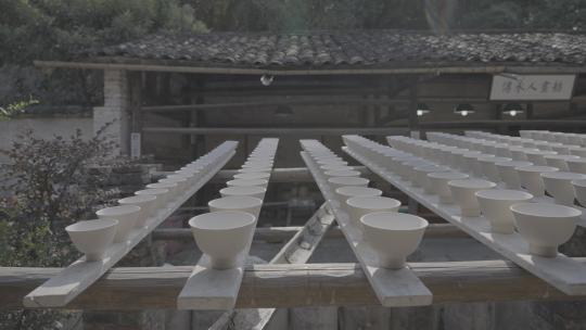 江西景德镇古窑民俗博览区展示瓷器视频素材模板下载