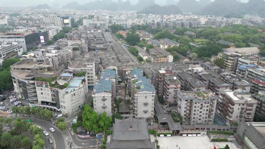 广西桂林城市风光交通航拍