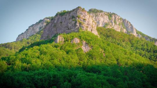 山峰森林阳光延时