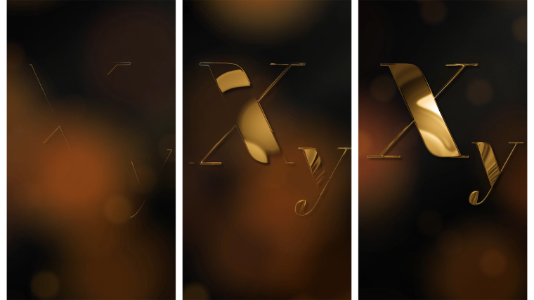 竖屏暗调唯美黑金质感大气企业logo演绎