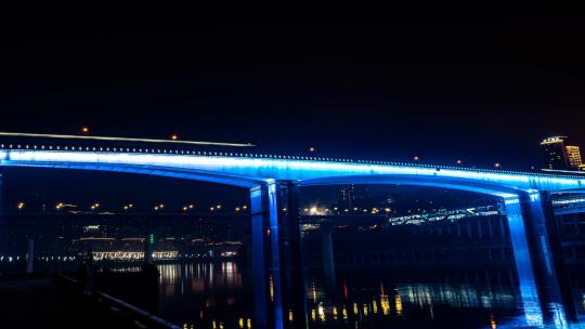 4K重庆渝澳大桥夜景延时