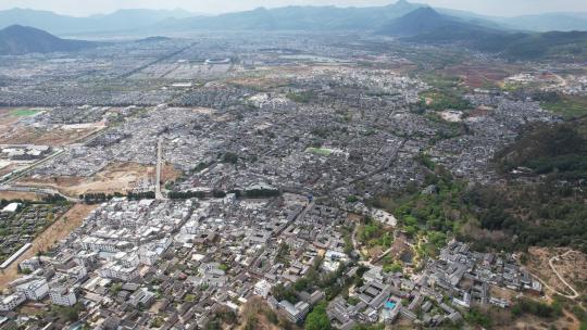 云南束河古镇4A景区航拍