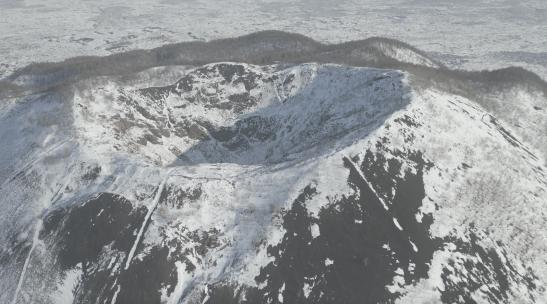 冬天五大连池火山