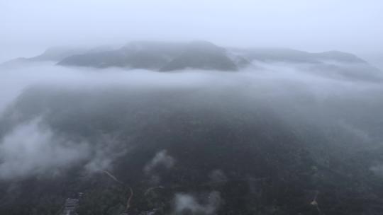 航拍天台山国清寺视频