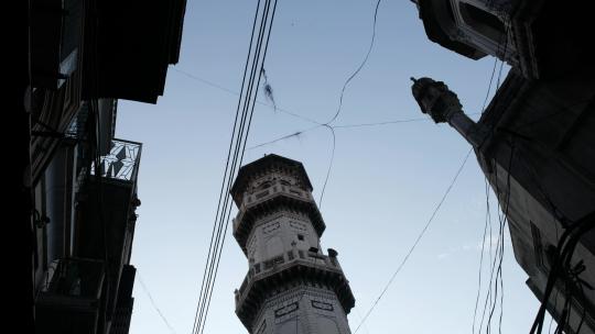 巴基斯坦伊斯兰堡清真寺尖顶地拍视频素材模板下载