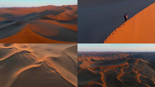 【4K】新疆库木塔格沙漠航拍合集高清在线视频素材下载