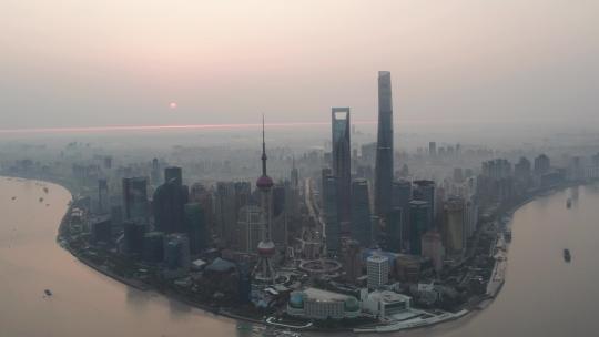 上海航拍白天素材