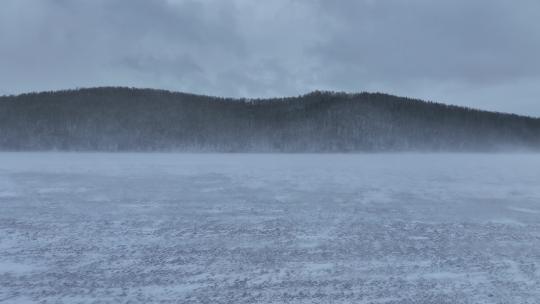 大兴安岭春风风雪弥漫风吹雪风雪交加