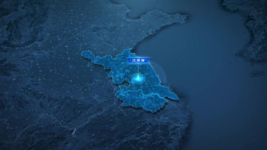 4k江苏省科技地图各市业务分布图片展示AE视频素材教程下载
