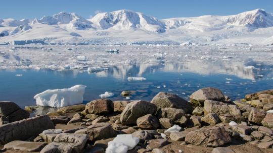 冰川湖时间推移南极洲北极洲温室效应