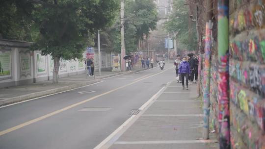 重庆黄桷坪涂鸦一条街视频素材模板下载