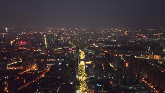 昆明北京路白云路夜景航拍