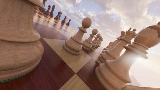 国际象棋 象棋 对弈 思考 棋局视频素材模板下载