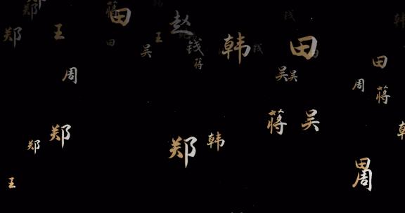 百家姓粒子B04（ae模板）出屏文字