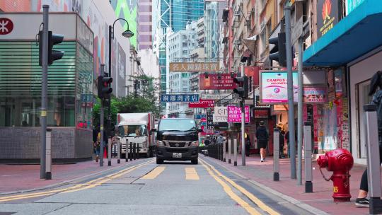 香港铜锣湾城市街景