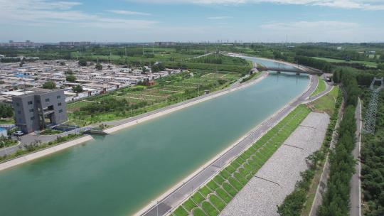 南水北调河道视频航拍高清视频