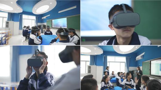 创新教学课堂 VR眼镜高清在线视频素材下载