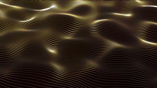 时尚动感金色科技感线条流动背景