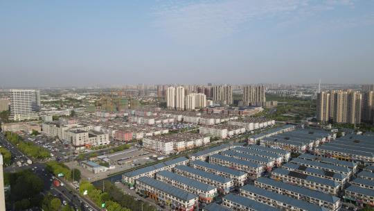 上海嘉定新城全景小区别墅4K航拍