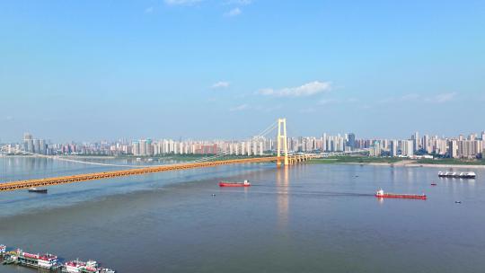 湖北武汉杨泗港长江大桥延时视频素材模板下载
