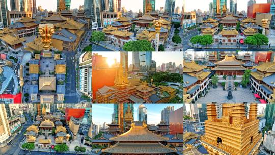 上海 静安寺 市区寺庙 上海日出 地标