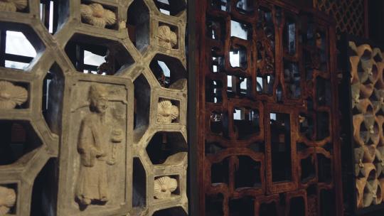 古建筑雕塑工艺视频素材模板下载