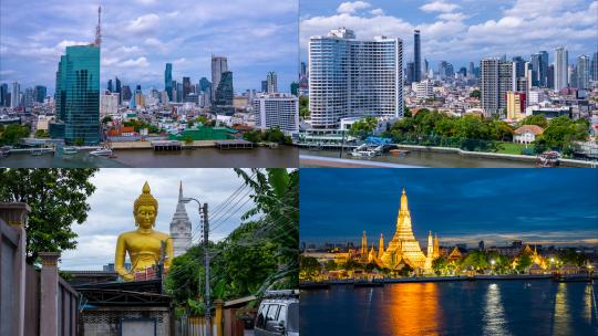 泰国曼谷城市地标延时摄影
