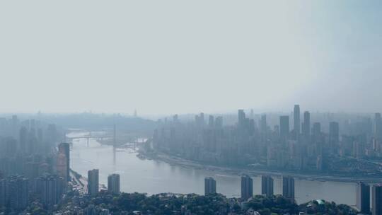 航拍重庆渝中区城市风光
