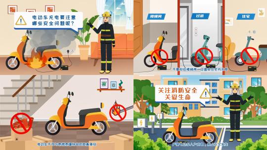 电动车充电安全MG动画高清AE视频素材下载